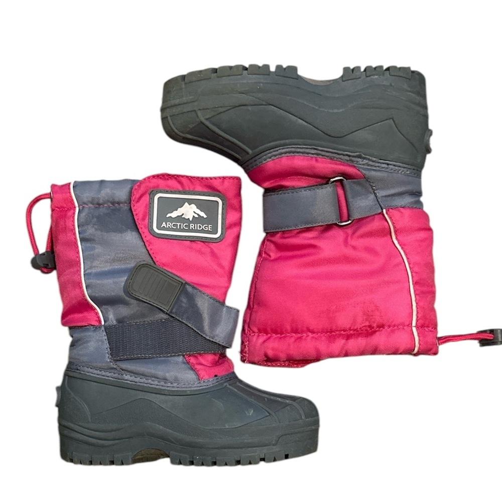 Kids Pink and Gray Winter Boots